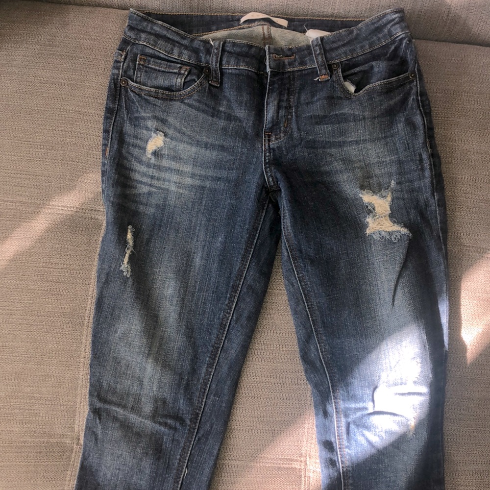 Slightly Distressed Skinny Jeans